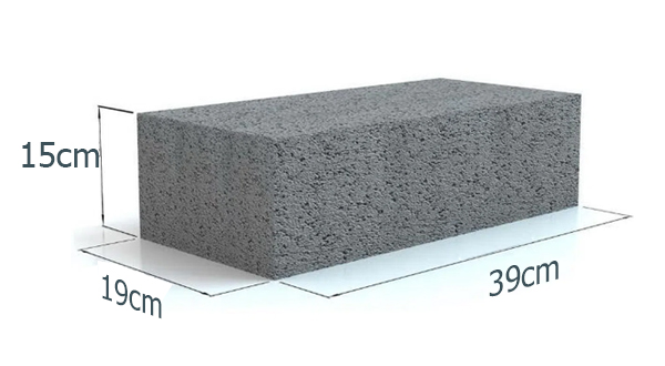 Kích thước gạch Block thông thường
