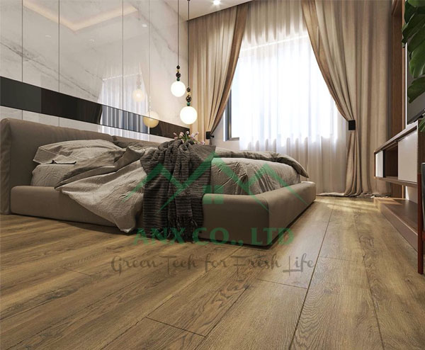 Ốp lát sàn phòng ngủ với vật liệu sàn SPC