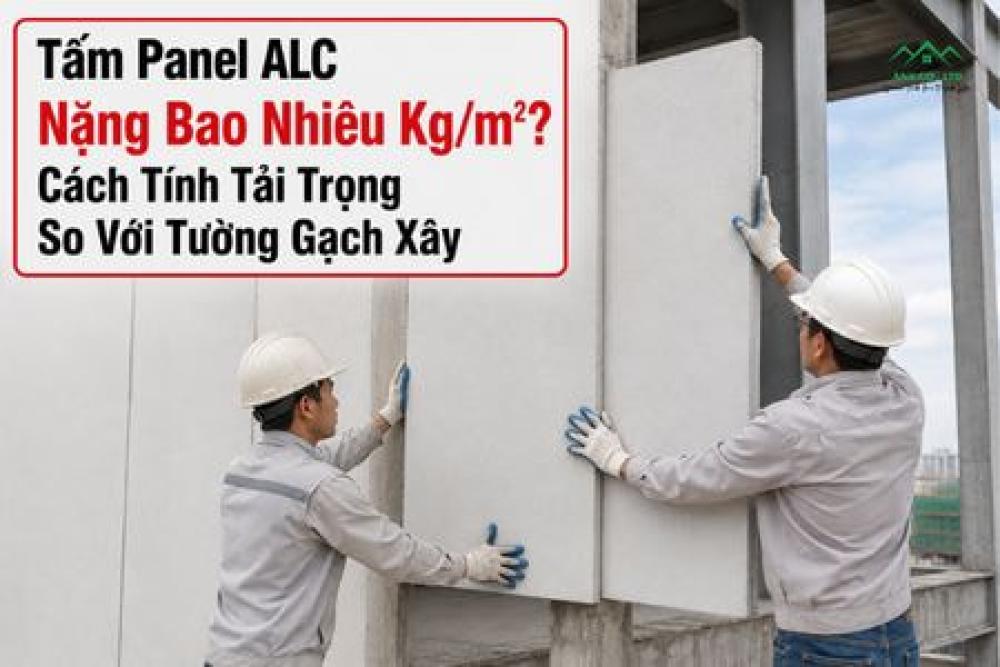 Tấm Panel ALC Nặng Bao Nhiêu Kg/m²? Cách Tính Tải Trọng So Với Tường Gạch Xây