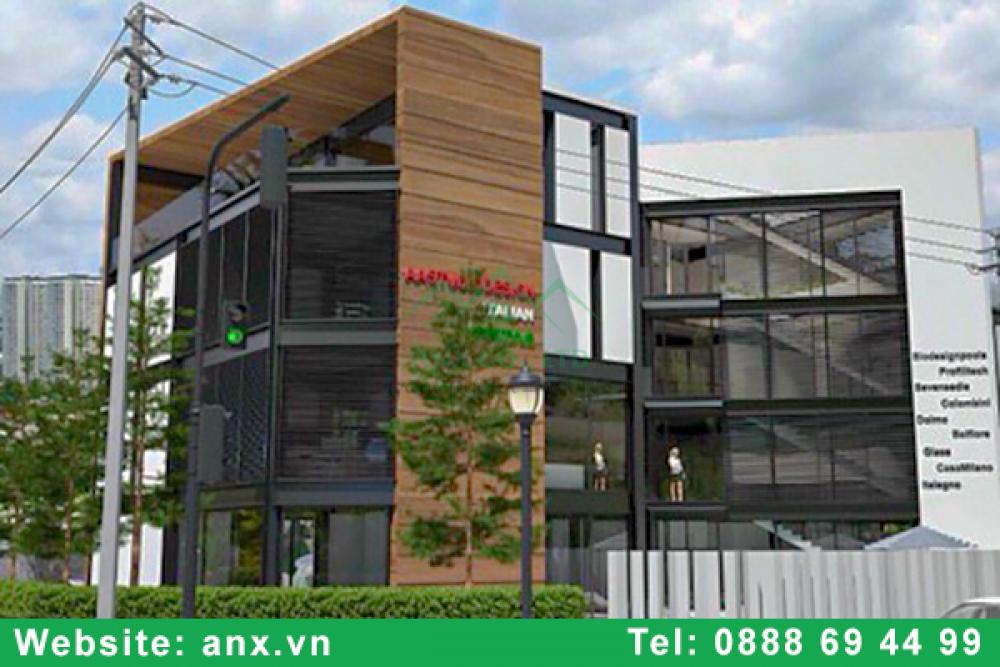 XÂY DỰNG NHÀ THÉP TIỀN CHẾ - NHÀ VĂN PHÒNG BẰNG GẠCH AAC - DỰ ÁN AA TRADING