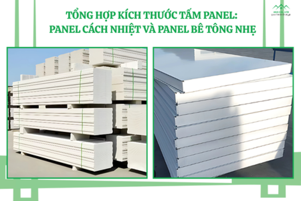 Kích Thước Tấm Panel Cách Nhiệt EPS, PU, Rockwool